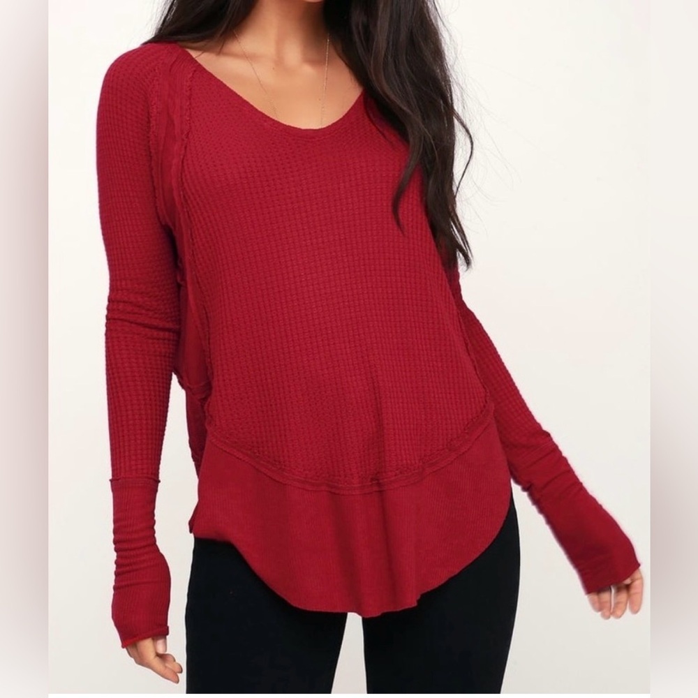 We the Free Catalina red thermal top, small
